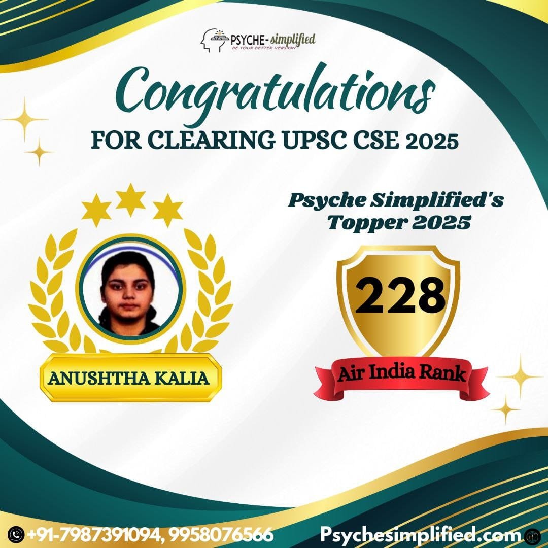 Anustha Kalia — AIR 228, CSE 2025