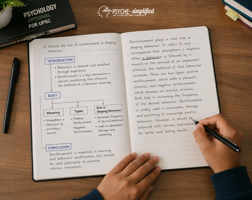 how to prepare psychology optional answer writing structure introduction body conclusion upsc