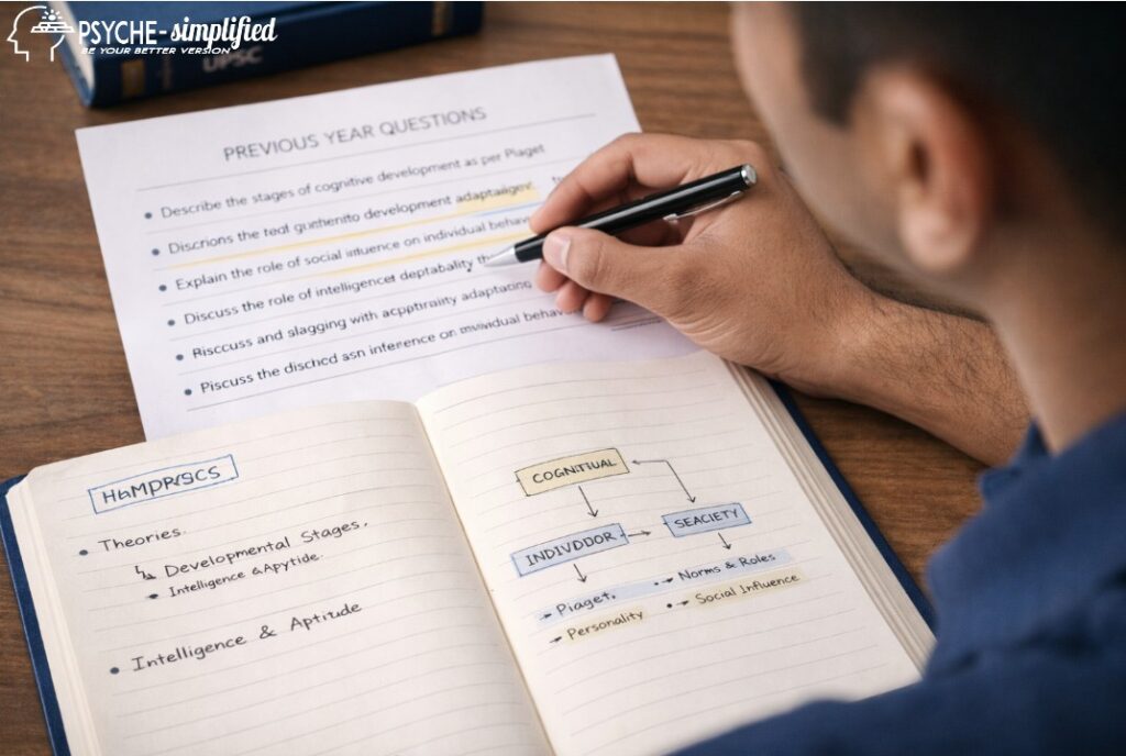 how to prepare psychology optional previous year questions analysis with notes